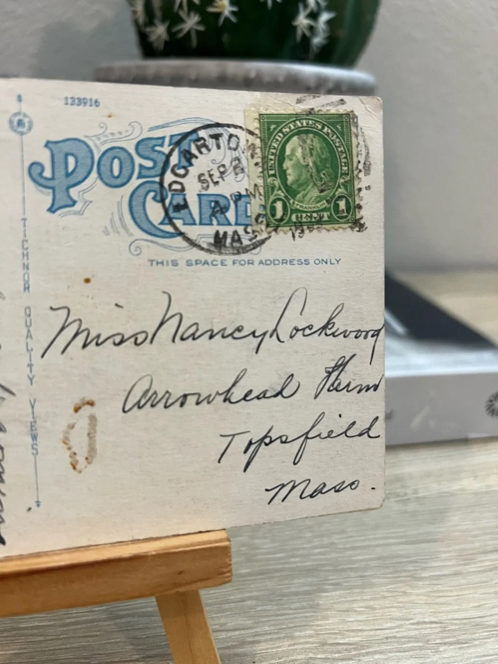 Antique Postcard Gay Head Cliffs Martha’s Vineyard MA Posted Stamp 1¢